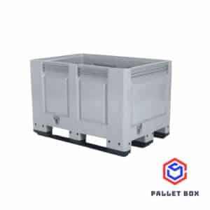 Plastic pallet boxes 1200 x 800 mm with 3 runners