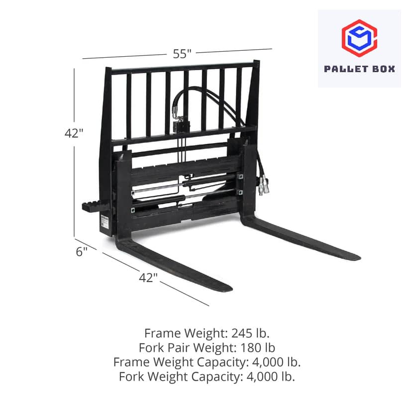 Titan Attachments 42in Pallet Forks